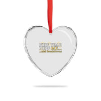 New Year New Me Mental Breakdowns Heart Crystal Glass Ornament Funny New Year Party Fireworks - Wonder Print Shop