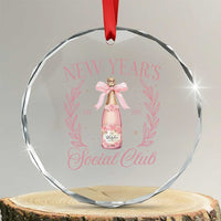 New Year's Social Club 2025 Crystal Glass Ornament Coquette Champagne Bottles TS11