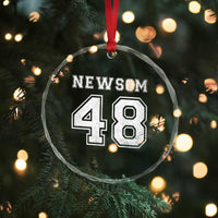 Newsom 48 Crystal Glass Ornament Gavin Newsom 2028 Presidential Election Campaign - Wonder Print Shop
