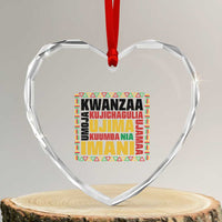 Nguzo Saba Seven Principles Heart Crystal Glass Ornament African Heritage Celebration Gift - Wonder Print Shop