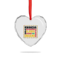 Nguzo Saba Seven Principles Heart Crystal Glass Ornament African Heritage Celebration Gift - Wonder Print Shop