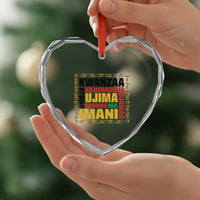 Nguzo Saba Seven Principles Heart Crystal Glass Ornament African Heritage Celebration Gift - Wonder Print Shop