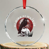 Ni Dieu Ni Maitre No God No Masters Crystal Glass Ornament Raven Skull - Wonder Print Shop