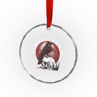 Ni Dieu Ni Maitre No God No Masters Crystal Glass Ornament Raven Skull - Wonder Print Shop