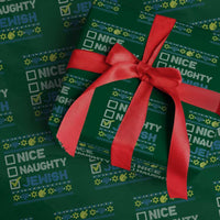 Nice Naughty Jewish Ugly Hanukkah Wrapping Paper Roll Chanukah Jew Gift - Wonder Print Shop