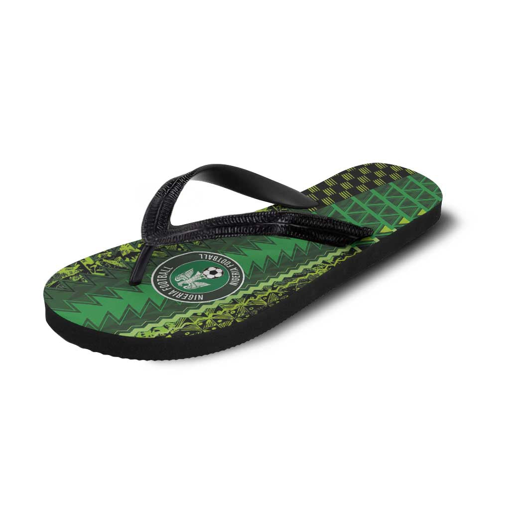Nigeria Football Flip Flops The Naija-Tribal Sporty Style - Wonder Print Shop