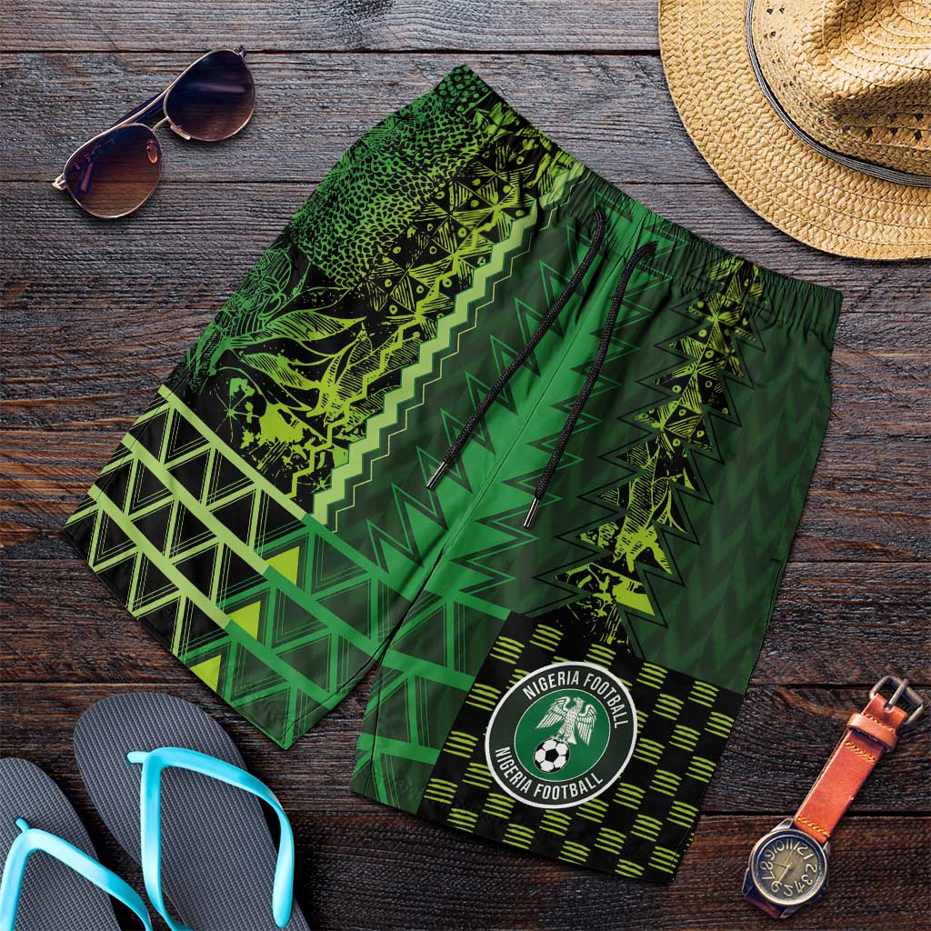 Nigeria Football Shorts for Men The Naija-Tribal Sporty Style - Wonder Print Shop