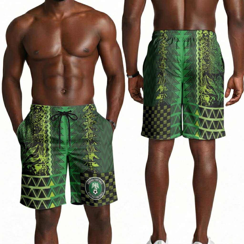 Nigeria Football Shorts for Men The Naija-Tribal Sporty Style - Wonder Print Shop