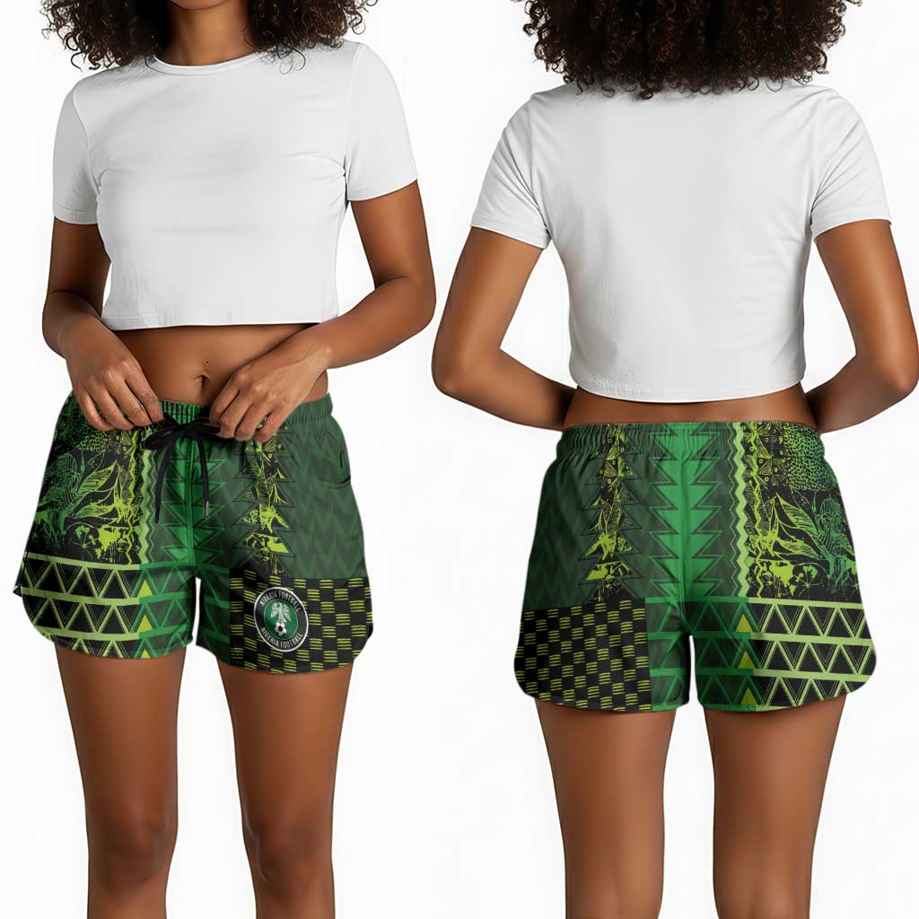 Nigeria Football Shorts for Women The Naija-Tribal Sporty Style - Wonder Print Shop