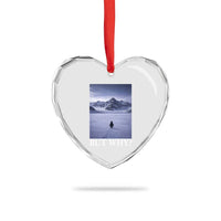 Nihilist Penguin But Why Heart Crystal Glass Ornament Lone Penguin Walking Toward Mountain Meme