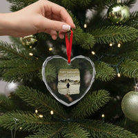 Nihilist Penguin Hiking Meme Heart Crystal Glass Ornament They Survived He Lived