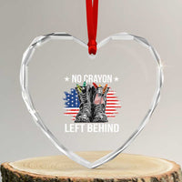 No Crayon Left Behind Heart Crystal Glass Ornament Corps Squad Military Our Marine Troop Combat Boots - Wonder Print Shop