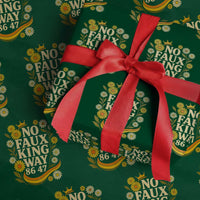 No Faux King Way 8647 Wrapping Paper Roll Subtle Resist 70s Retro Floral - Wonder Print Shop