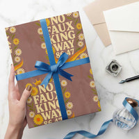 No Faux King Way 8647 Wrapping Paper Roll Subtle Resist 70s Retro Floral - Wonder Print Shop