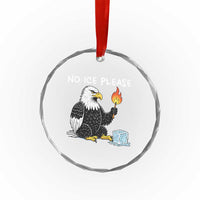 No Ice Please Crystal Glass Ornament Funny American Eagle Social Justice Gift