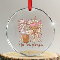 No Ice Please Crystal Glass Ornament Funny Coffee Lover Pro Immigration Political