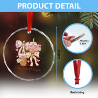 No Ice Please Crystal Glass Ornament Funny Coffee Lover Pro Immigration Political