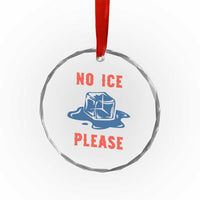 No Ice Please Crystal Glass Ornament Funny Ice Cube Anti ICE Deportation Human Rights