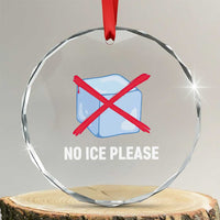 No Ice Please Crystal Glass Ornament Ice Cube Anti ICE Deportation Human Rights Protest