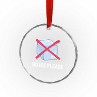 No Ice Please Crystal Glass Ornament Ice Cube Anti ICE Deportation Human Rights Protest
