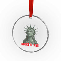 No Ice Please Crystal Glass Ornament Statue of Liberty Crying Anti ICE Deportation Human Rights