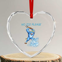 No Ice Please Heart Crystal Glass Ornament Funny Babe The Blue Ox Minnesota Folklore