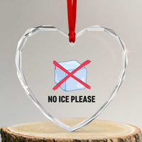 No Ice Please Heart Crystal Glass Ornament Subtle Anti ICE Deportation Human Rights