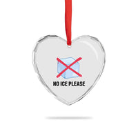 No Ice Please Heart Crystal Glass Ornament Subtle Anti ICE Deportation Human Rights