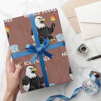 No Ice Please Wrapping Paper Roll Funny American Eagle Social Justice Gift