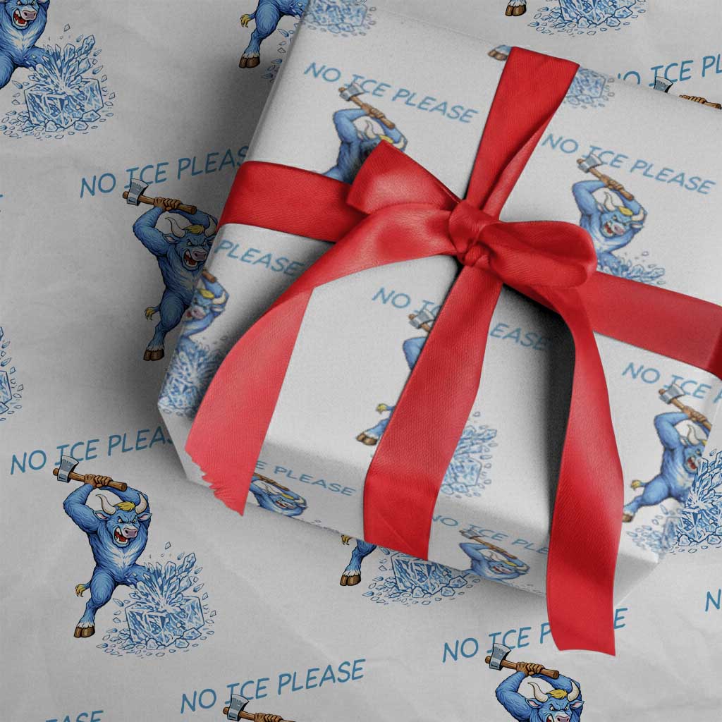 No Ice Please Wrapping Paper Roll Funny Babe The Blue Ox Minnesota Folklore