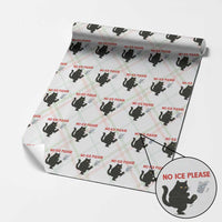 No Ice Please Wrapping Paper Roll Funny Black Cat Abolish ICE Meme Protest