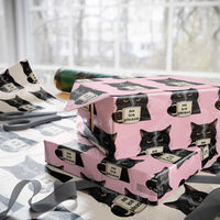 No Ice Please Wrapping Paper Roll Funny Black Cat Anti ICE Meme