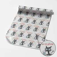 No Ice Please Wrapping Paper Roll Funny Black Cat Sarcastic Abolish ICE Meme