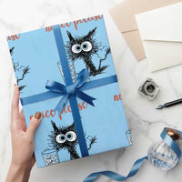 No Ice Please Wrapping Paper Roll Funny Black Cat Sarcastic Abolish ICE Meme