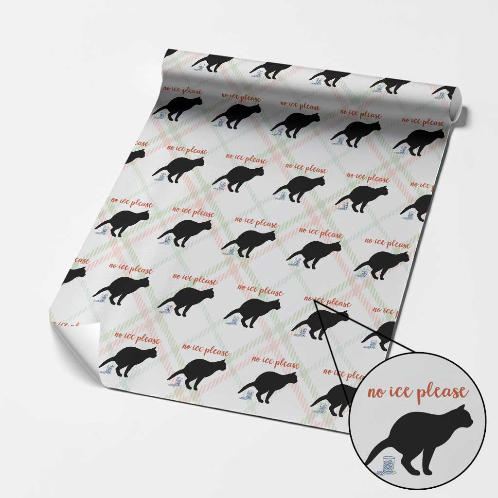 No Ice Please Wrapping Paper Roll Funny Cat Abolish ICE Meme