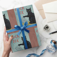 No Ice Please Wrapping Paper Roll Funny Cat Anti ICE Artist Meme