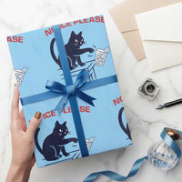 No Ice Please Wrapping Paper Roll Funny Cat Anti ICE Meme