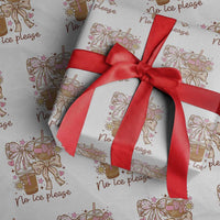 No Ice Please Wrapping Paper Roll Funny Coffee Lover Pro Immigration Political