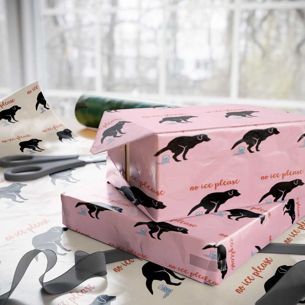 No Ice Please Wrapping Paper Roll Funny Dog Anti ICE Meme
