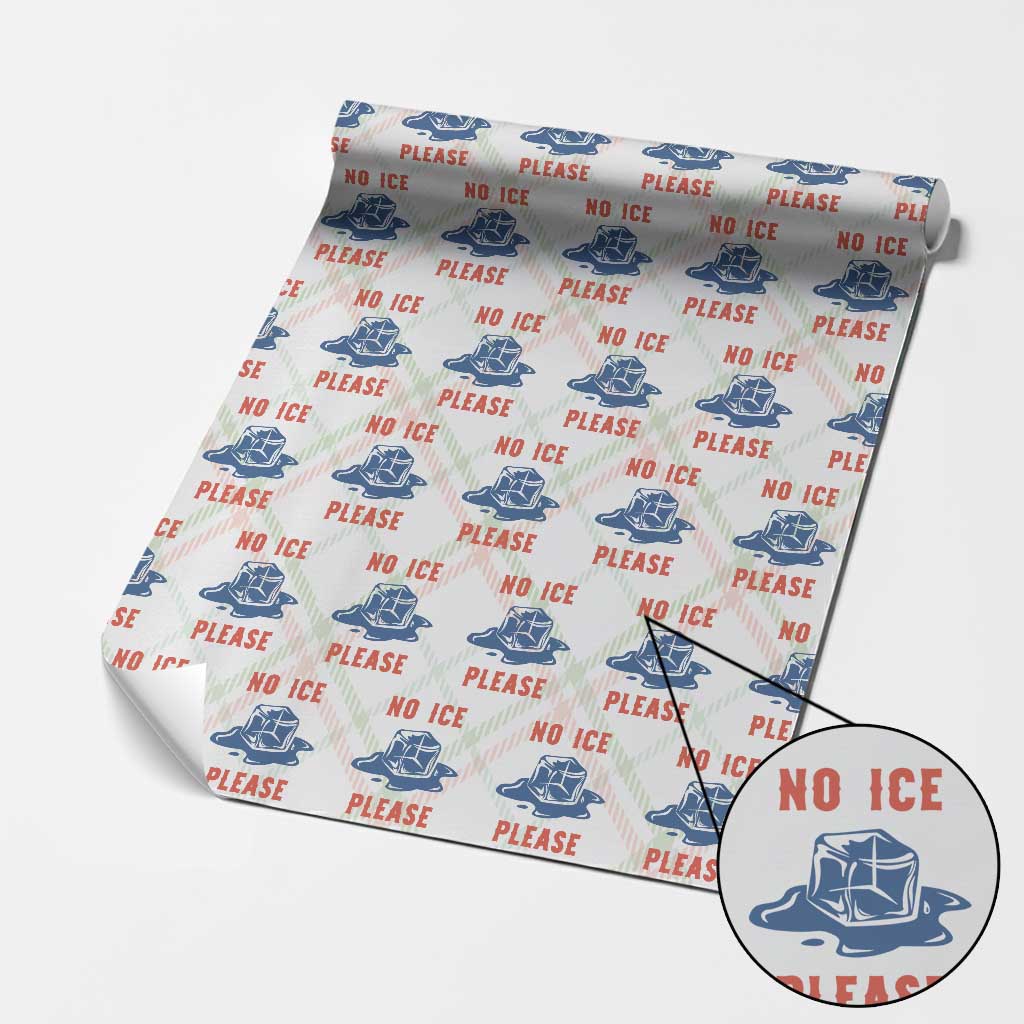 No Ice Please Wrapping Paper Roll Funny Ice Cube Anti ICE Deportation Human Rights