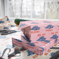 No Ice Please Wrapping Paper Roll Funny Ice Cube Anti ICE Deportation Human Rights