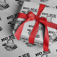 No Ice Please Wrapping Paper Roll Funny Raccoon Anti ICE Deportation Human Rights