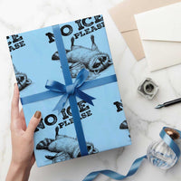 No Ice Please Wrapping Paper Roll Funny Raccoon Anti ICE Deportation Human Rights