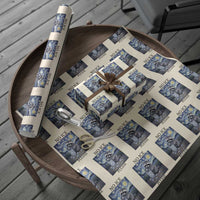 No Ice Please Wrapping Paper Roll Starry Night Raccoon Trash Panda Anti ICE Meme