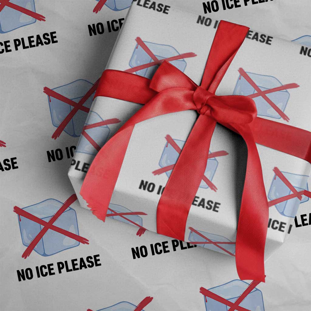 No Ice Please Wrapping Paper Roll Subtle Anti ICE Deportation Human Rights