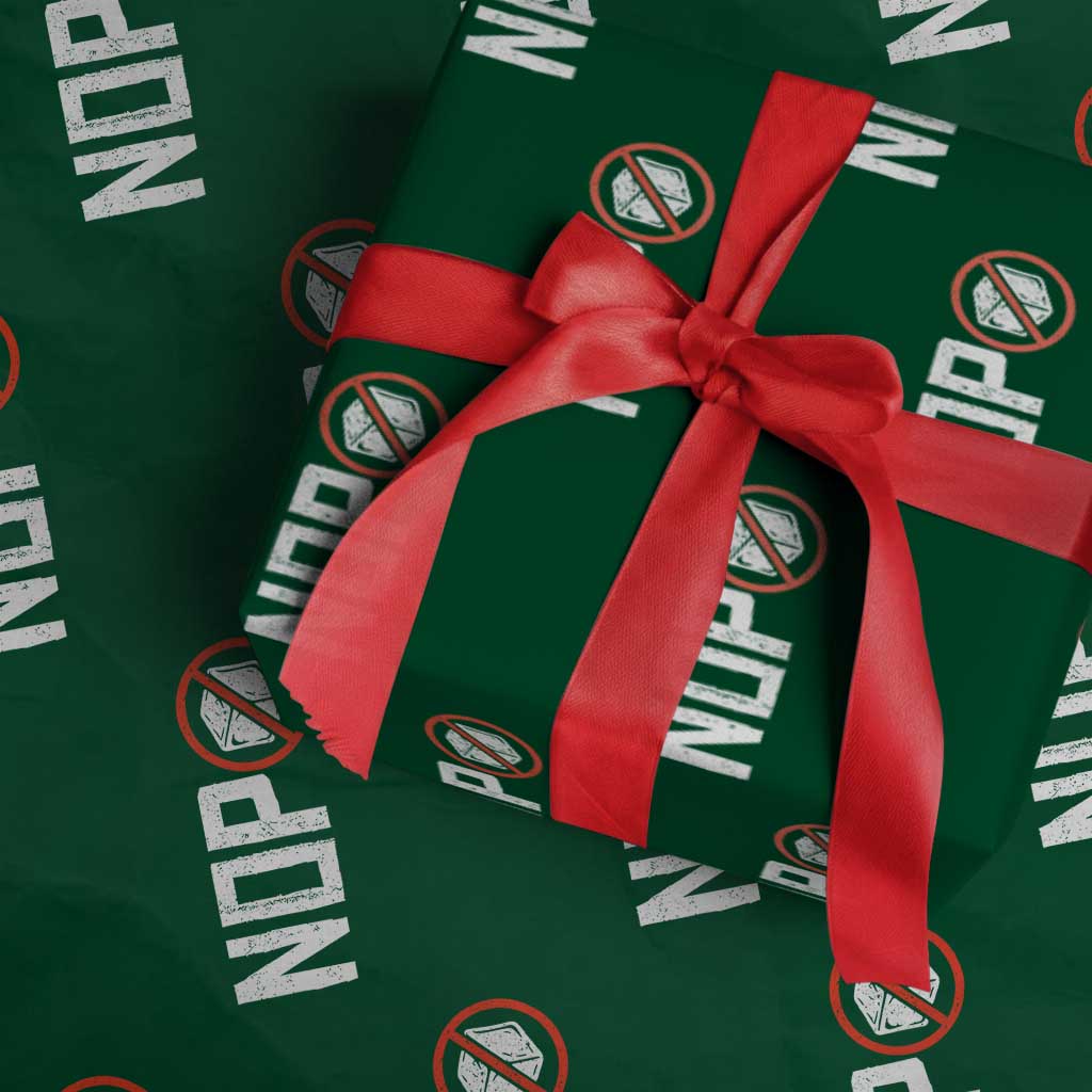 No ICE Protest Wrapping Paper Roll Nope Sign Vertical