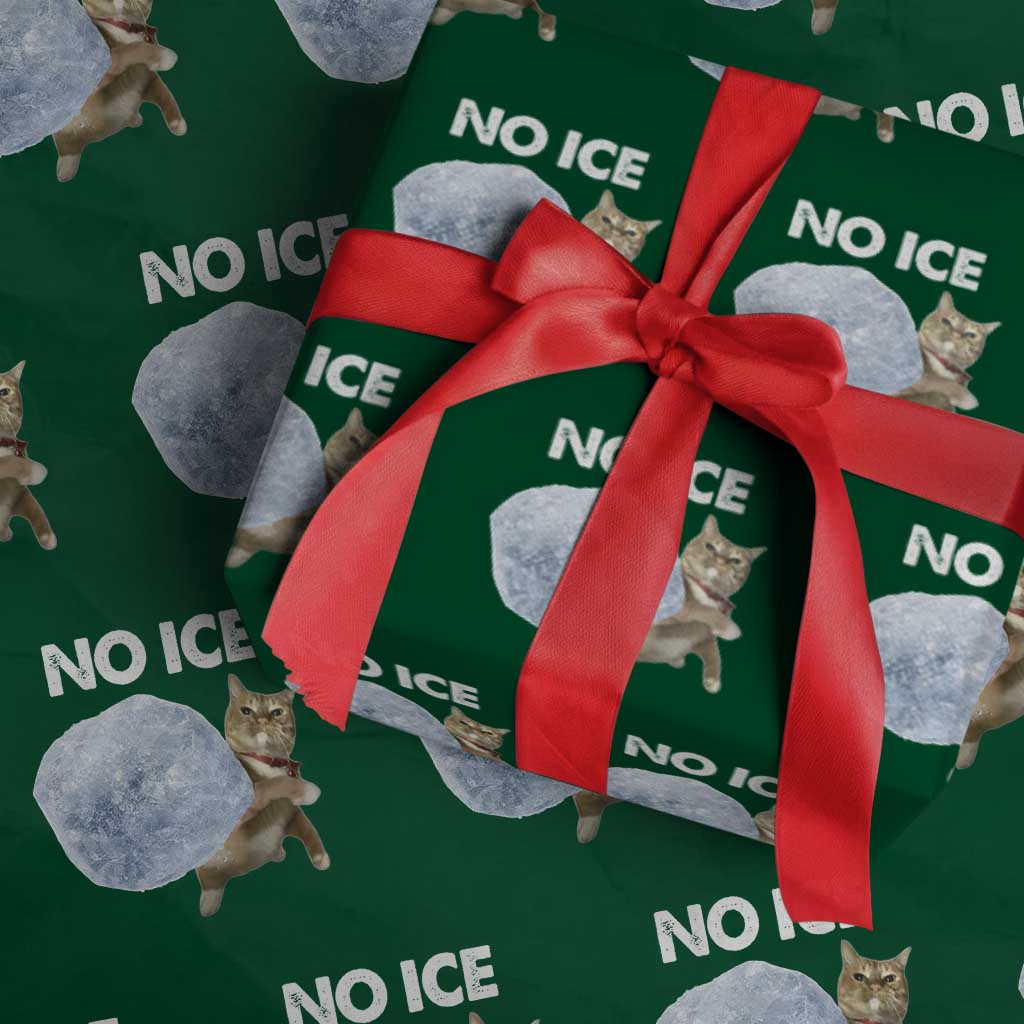 No Ice Wrapping Paper Roll Funny Cat Meme Subtle FDT Political Satire