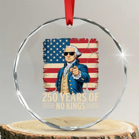 No Kings 250 Years George Washington Crystal Glass Ornament