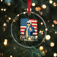 No Kings 250 Years George Washington Crystal Glass Ornament
