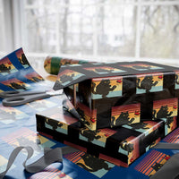 No Kings Black Cat Wrapping Paper Roll Funny Kitten Social Justice - Wonder Print Shop